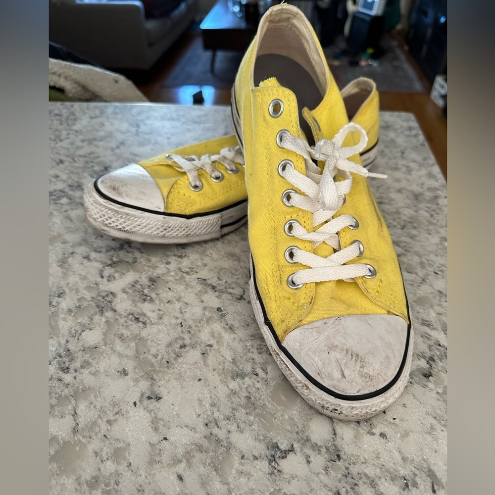 Low Yellow Converse All Stars.  M11 W13
